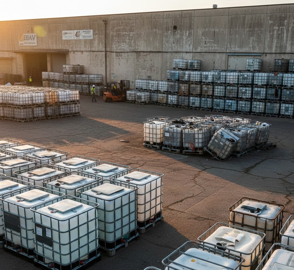 IBC Tote containers at warehouse
